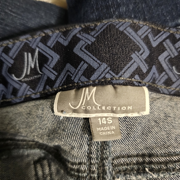 JM Collection Dark Blue Straight Leg Jeans - Picture 4 of 4